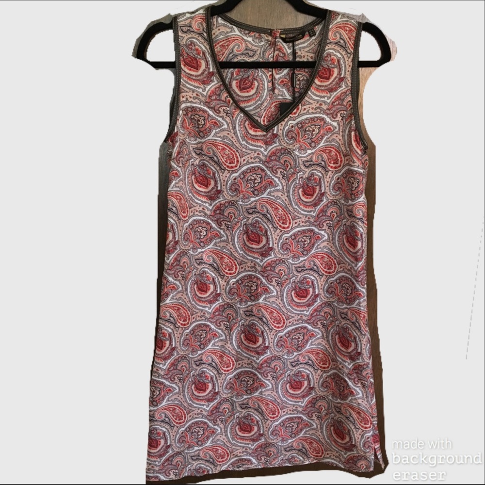Massimo Dutti Silk Dress Paisley Sheath 4 NEW Designer Whimsical Autumn